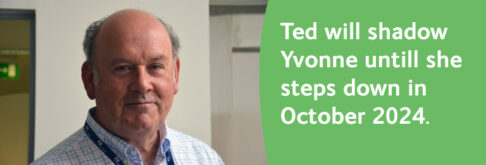 Ted will shadow Yvonne until she steps down in October