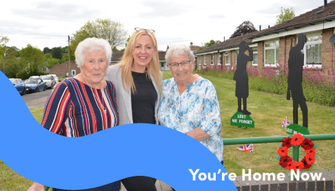 CEO Hayley Selway with tenants from Parkside